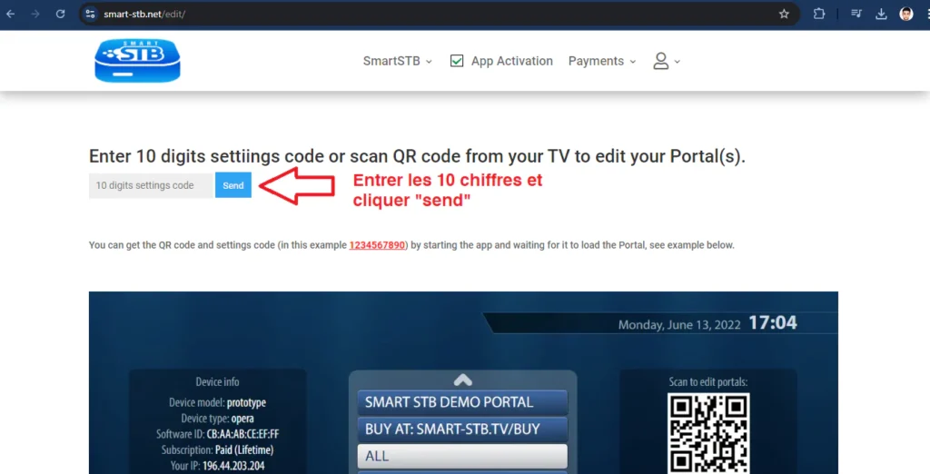 Site web de smart stb